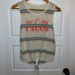 Fifth Sun-But First Tacos tank top-Large